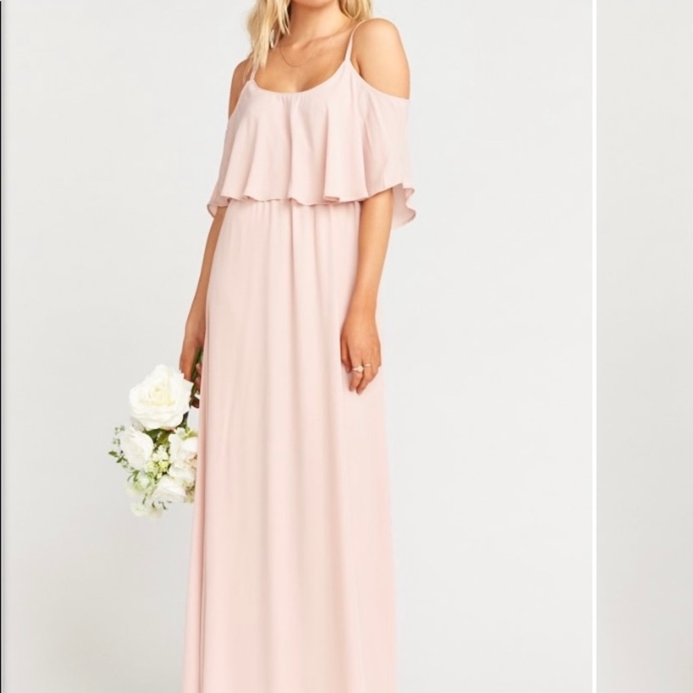 Show Me Your MuMu Caitlin Ruffle Pink Blush Dress